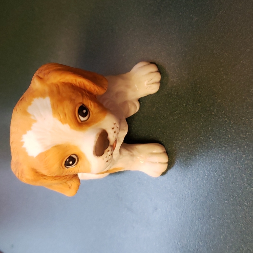 Home Interiors Homeco Set of 2 Tan and White Puppy Figurines. - Picture 2 of 7